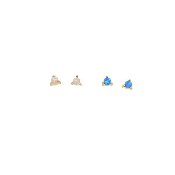 pink white blue fire opal stud 2.5mm mini stone prong setting single stone cute lovely 925 sterling silver earring, Golden;silver
pink white blue fire opal stud 2.5mm mini stone prong setting single stone cute lovely 925 sterling silver earring, Golden;silver