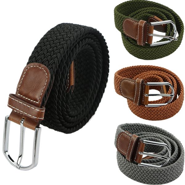 male belt 3.5 cm wide woven stretch braided elastic leather buckle canvas extended 110 cm belts, Black;brown
male belt 3.5 cm wide woven stretch braided elastic leather buckle canvas extended 110 cm belts, Black;brown