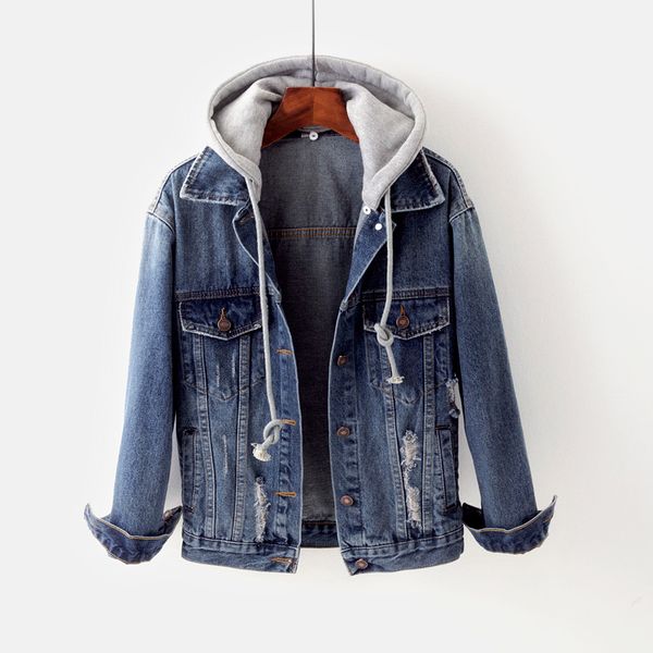 new fashion female spring autumn 2018 new edition hole loose detachable jackets hooded long-sleeved jacket coat, Black;brown
new fashion female spring autumn 2018 new edition hole loose detachable jackets hooded long-sleeved jacket coat, Black;brown