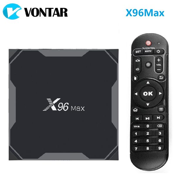 

x96 max android 9.0 amlogic s905x3 4gb 64gb tv box quad core dual wifi media player smart tv box x96max