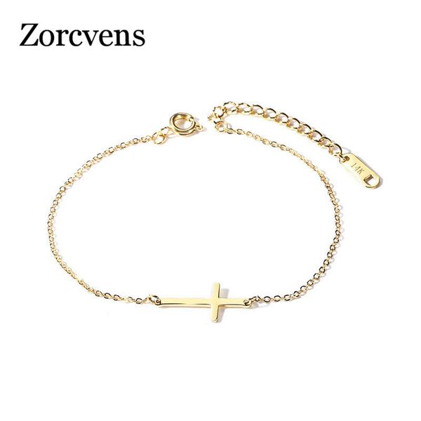 zorcvens 2018 new gold color 316l stainless steel cross charm bracelets for woman, Black
zorcvens 2018 new gold color 316l stainless steel cross charm bracelets for woman, Black
