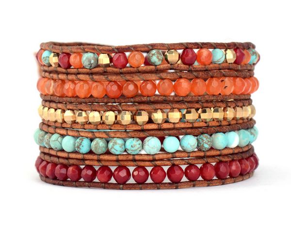 womens bracelets new mixed stones 5 strands weave leather wrap bracelet vintage handmade natural stones bracelet dropshipping, Golden;silver
womens bracelets new mixed stones 5 strands weave leather wrap bracelet vintage handmade natural stones bracelet dropshipping, Golden;silver