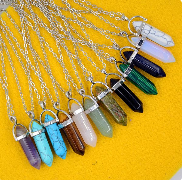 2018styles natural stone pendant druzy drusy necklace stainless steel chain bullet hexagonal prism black lava diffuser necklace jewelry, Silver
2018styles natural stone pendant druzy drusy necklace stainless steel chain bullet hexagonal prism black lava diffuser necklace jewelry, Silver