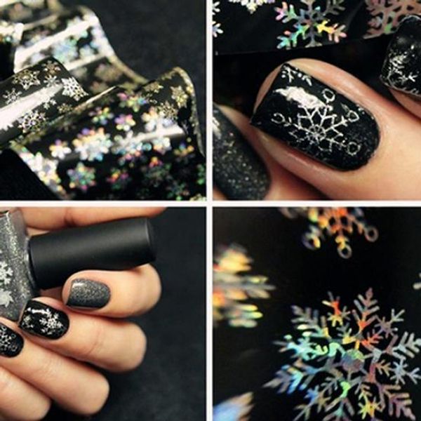 1 sheet christmas snowflake pattern nail foils nail art diy transfer sticker, Black
1 sheet christmas snowflake pattern nail foils nail art diy transfer sticker, Black