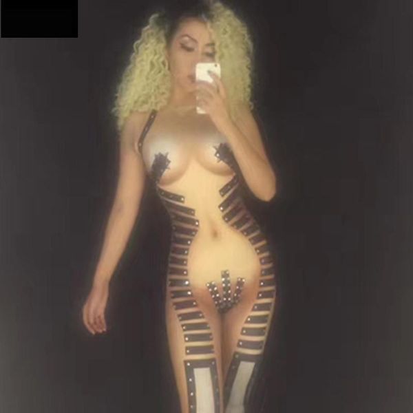 bar nightclub female singer dj ds costume bright sparkly rhinestones bodysuit metal black jumpsuit party stage outfit, Black;white
bar nightclub female singer dj ds costume bright sparkly rhinestones bodysuit metal black jumpsuit party stage outfit, Black;white
