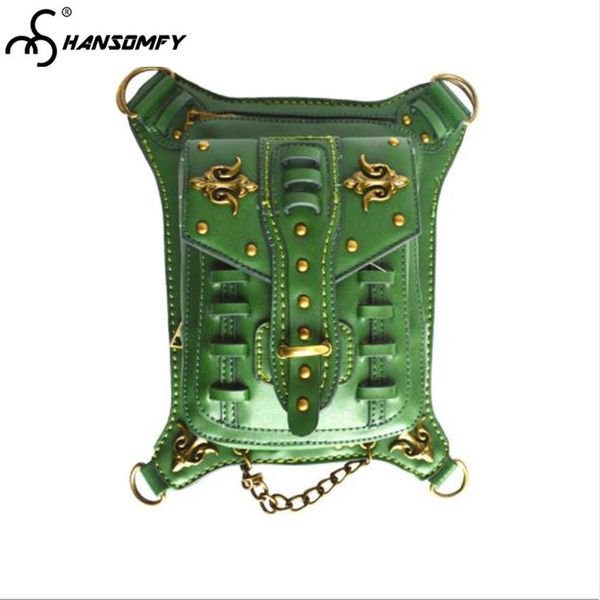 2018 new punk women men waist bag retro female new style steampunk green pu leather shoulder bag travel pockets
2018 new punk women men waist bag retro female new style steampunk green pu leather shoulder bag travel pockets