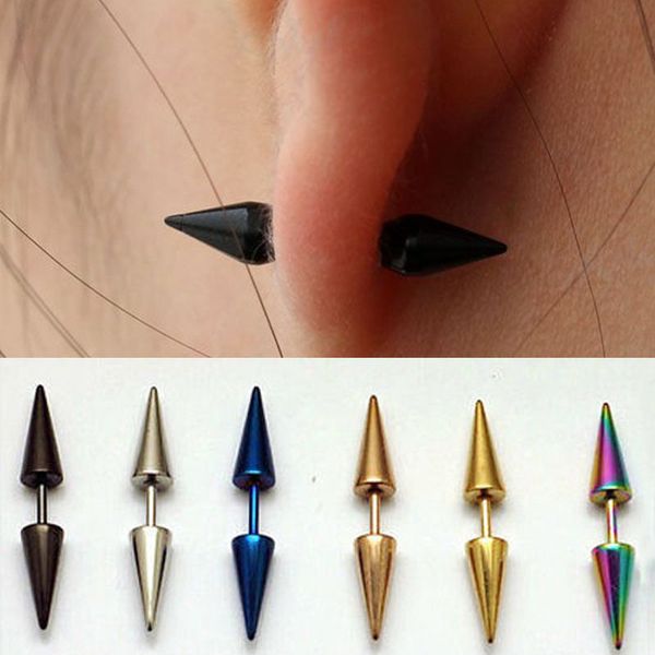 lnrrabc 2 pcs punk rock personality stainless steel spike rivet taper stud earrings 6 colors, Golden;silver
lnrrabc 2 pcs punk rock personality stainless steel spike rivet taper stud earrings 6 colors, Golden;silver