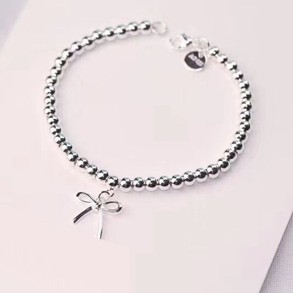 xf fashion simple 925 sterling silver bowknow chain bracelet beads charm bracelet women wedding bridal jewelry, Black
xf fashion simple 925 sterling silver bowknow chain bracelet beads charm bracelet women wedding bridal jewelry, Black