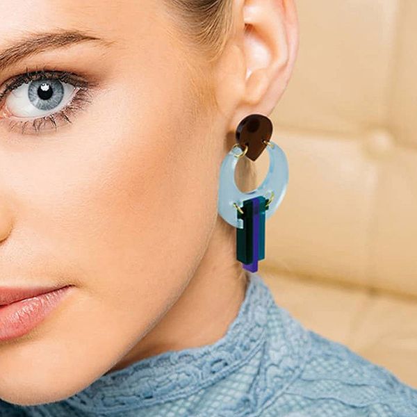 long strip acrylic tassel earrings simple and beautiful fashion geometric acrylic asymmetry pendant earrings, Silver
long strip acrylic tassel earrings simple and beautiful fashion geometric acrylic asymmetry pendant earrings, Silver