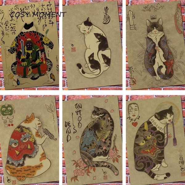 cosy moment japanese samurai cat/tattoo cat vintage poster retro cafe room wall decorative painting poster qt384
cosy moment japanese samurai cat/tattoo cat vintage poster retro cafe room wall decorative painting poster qt384