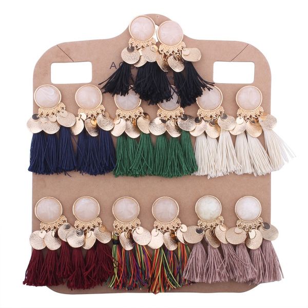 Fashion Punk 7 Colors Round Bead Long Tassel Pendant Dangle Stud Earrings for Party Matte Coin Drop Earrings Bauble Ear Jewelry Gift H158R
Fashion Punk 7 Colors Round Bead Long Tassel Pendant Dangle Stud Earrings for Party Matte Coin Drop Earrings Bauble Ear Jewelry Gift H158R