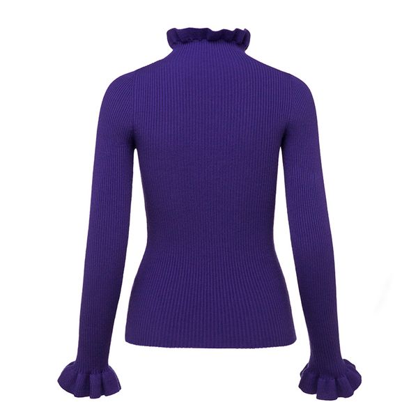 women turtleneck knitted sweater pullover slim pearl button ruffle winter autumn high collar purple vintage elegant knitwear, White;black
women turtleneck knitted sweater pullover slim pearl button ruffle winter autumn high collar purple vintage elegant knitwear, White;black