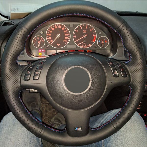 new black genuine leather diy car steering wheel cover for bmw e46 e39 330i 540i 525i 530i 330ci m3 2001-2003
new black genuine leather diy car steering wheel cover for bmw e46 e39 330i 540i 525i 530i 330ci m3 2001-2003