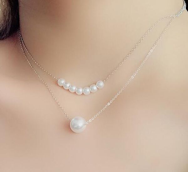 new simple double pearl clavicle chain web celebrity neck ornaments necklace female hanban student neck collar chain fashion classic exquisi, Silver
new simple double pearl clavicle chain web celebrity neck ornaments necklace female hanban student neck collar chain fashion classic exquisi, Silver