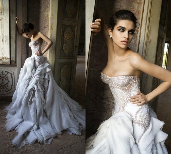 2018 luxury country mermaid beach wedding dresses tiered skirts lace tulle appliqued sweetheart bridal gowns vestido de novia, White
2018 luxury country mermaid beach wedding dresses tiered skirts lace tulle appliqued sweetheart bridal gowns vestido de novia, White