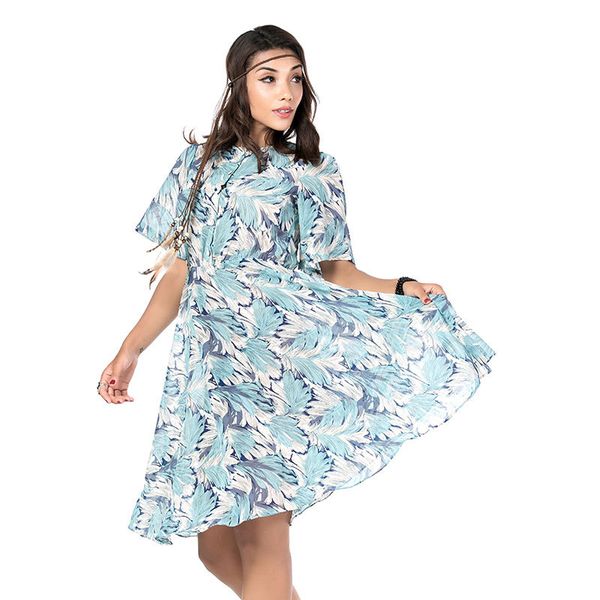 women dress summer plus size 2018 new casual national wind single-breasted printed women party short sleeves beach dress, Black;gray
women dress summer plus size 2018 new casual national wind single-breasted printed women party short sleeves beach dress, Black;gray