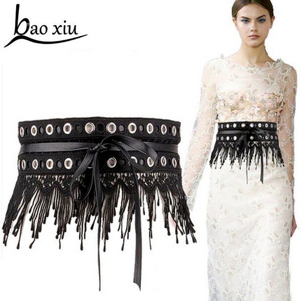 women belt fashion cummerbunds design rivets tassel waist belt personality leather wide belts female waistband for dress s18101807, Black;brown
women belt fashion cummerbunds design rivets tassel waist belt personality leather wide belts female waistband for dress s18101807, Black;brown