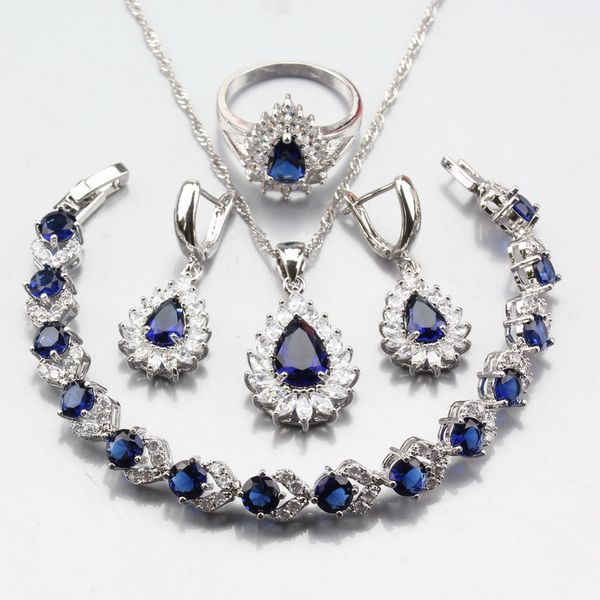 2018 classic water drop blue zircon crystal ring size 6/7/8/9/10 bracelet length 20cm silver 925 mark jewelry sets for women, Slivery;golden
2018 classic water drop blue zircon crystal ring size 6/7/8/9/10 bracelet length 20cm silver 925 mark jewelry sets for women, Slivery;golden