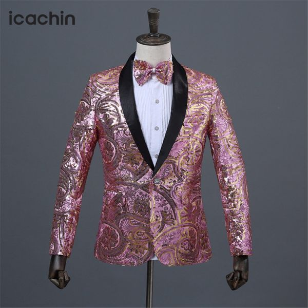 pink men sequin blazer mens sequin jacket men concert stage costume stage dress mens floral blazer, White;black
pink men sequin blazer mens sequin jacket men concert stage costume stage dress mens floral blazer, White;black