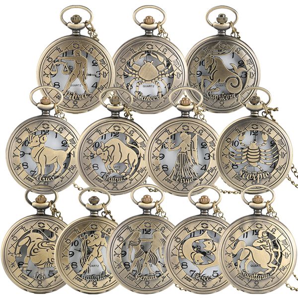 vintage zodiac pattern pocket watch modern necklace chain copper retro style twelve constellations men women clock relogio gift, Slivery;golden
vintage zodiac pattern pocket watch modern necklace chain copper retro style twelve constellations men women clock relogio gift, Slivery;golden