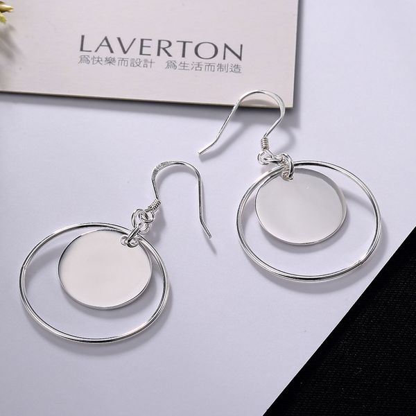 

earings fashion jewelry korean version of geometric circular female section exaggerated long wholesale tremella accessories, Golden;silver