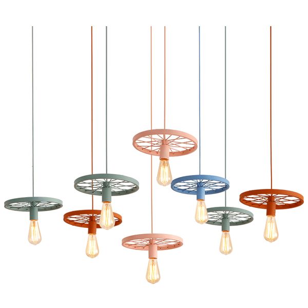 Vintage pendant lights colorful macaron hanging light metal colorful wheel droplight for kids room bedroom restaurant pendant lamps
Vintage pendant lights colorful macaron hanging light metal colorful wheel droplight for kids room bedroom restaurant pendant lamps