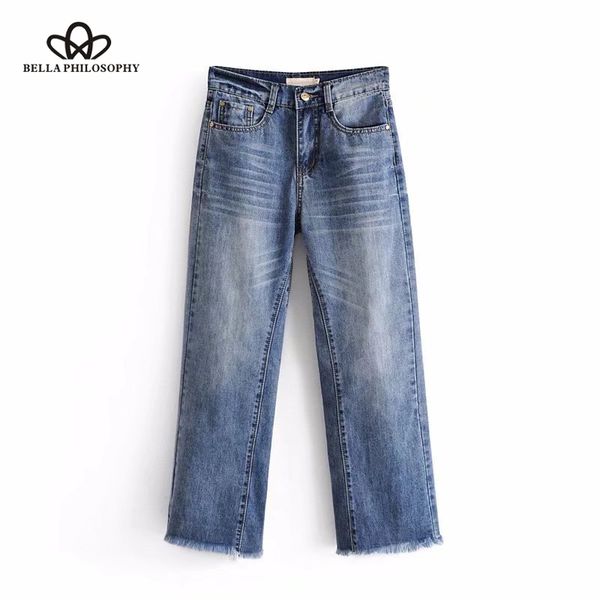 bella philosophy 2018 spring women fashion wide leg jeans vintage loose ankle length denim pants high waist patchwork hole jeans, Blue
bella philosophy 2018 spring women fashion wide leg jeans vintage loose ankle length denim pants high waist patchwork hole jeans, Blue