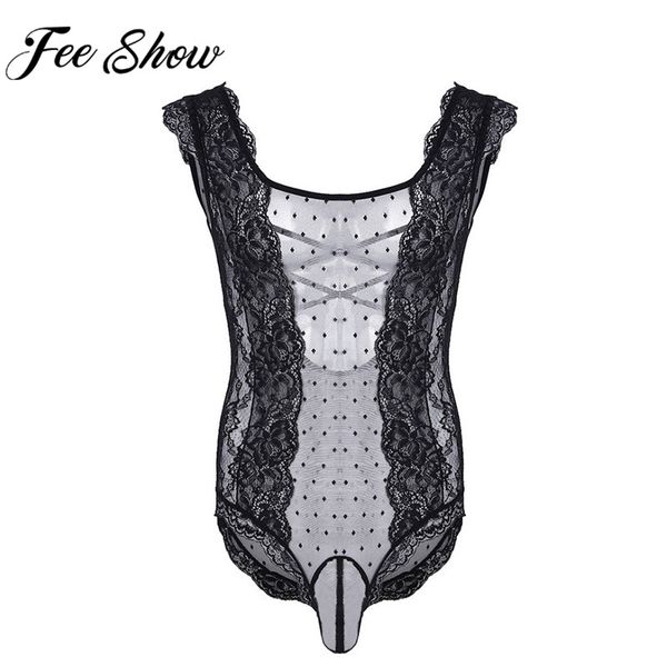 feeshow black mens one-piece crossdress male lingerie floral lace see-through sissy pouch bodysuit men nightwear gay sleepwear
feeshow black mens one-piece crossdress male lingerie floral lace see-through sissy pouch bodysuit men nightwear gay sleepwear