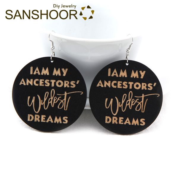 sanshoor 6cm black afro power words wood drop earrings craved i am ancestor's wildest dreams as women christmas gifts 1pair, Silver
sanshoor 6cm black afro power words wood drop earrings craved i am ancestor's wildest dreams as women christmas gifts 1pair, Silver