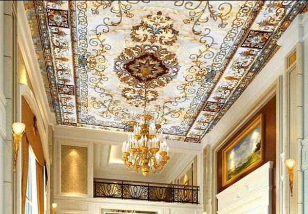 mural painting ps european-style ceiling pattern non-woven wallpaper ceiling