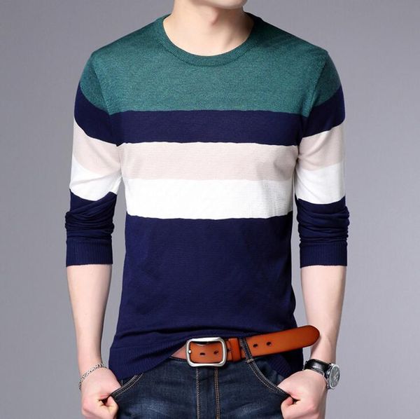 2018 new autumn fashion brand casual sweater o-neck striped slim fit knitting mens sweaters and pullovers men pullover men, White;black
2018 new autumn fashion brand casual sweater o-neck striped slim fit knitting mens sweaters and pullovers men pullover men, White;black