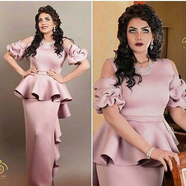 arabic women formal evening dresses plus size with sleeves ruffles sheath floor length satin 2018 long party gowns custom made, Black;red
arabic women formal evening dresses plus size with sleeves ruffles sheath floor length satin 2018 long party gowns custom made, Black;red