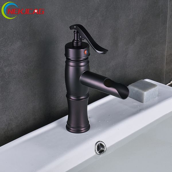 

bathroom basin sink faucet single handle waterfall faucets orb finish faucet