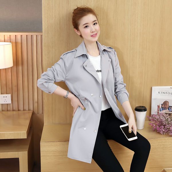 new casual designer women spring trench coat 2018 elegant turn-down collar european windbreaker solid long autum streetwear, Tan;black
new casual designer women spring trench coat 2018 elegant turn-down collar european windbreaker solid long autum streetwear, Tan;black