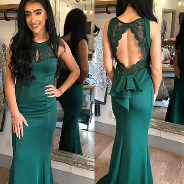 2019 elegant mermaid evening dresses sheer jewel neck sleeveless cut out open back ruffles fitted long formal prom party gowns sweep train, Black;red
2019 elegant mermaid evening dresses sheer jewel neck sleeveless cut out open back ruffles fitted long formal prom party gowns sweep train, Black;red
