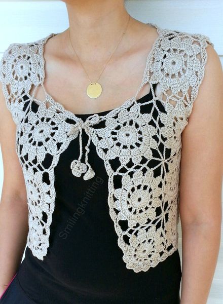 gypsy clothing, 70s women's & tees granny square beige vest, crochet sweater, lace romantic christmas gift, White
gypsy clothing, 70s women's & tees granny square beige vest, crochet sweater, lace romantic christmas gift, White