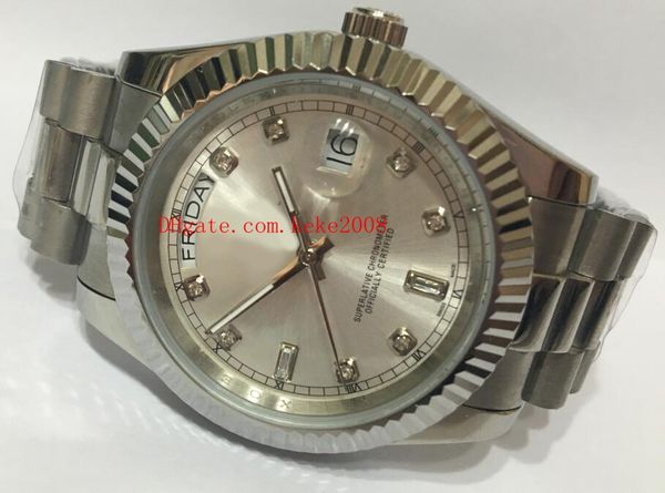 luxury watch day-date ii 118239 36mm diamond dial stainless steel asia 2813 movement automatic mens watch watches, Slivery;brown
luxury watch day-date ii 118239 36mm diamond dial stainless steel asia 2813 movement automatic mens watch watches, Slivery;brown