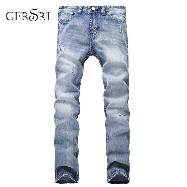 gersri brand fashion designer jeans men straight blue color printed mens jeans ripped jeans,100% cotton mens pants
gersri brand fashion designer jeans men straight blue color printed mens jeans ripped jeans,100% cotton mens pants
