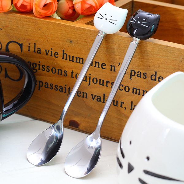 cartoon white black cat spoon stainless steel tea coffee ice cream spoons tableware decor
cartoon white black cat spoon stainless steel tea coffee ice cream spoons tableware decor
