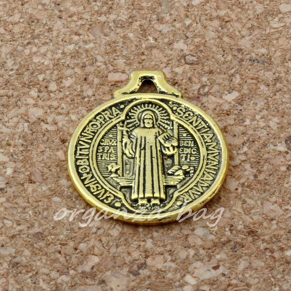 MIC . 100pcs/ lot Ancient gold Saint Benedict Medal Religious Charms Beads Fit Charm Bracelet Jewelry 18 X21.5MM A-114*
MIC . 100pcs/ lot Ancient gold Saint Benedict Medal Religious Charms Beads Fit Charm Bracelet Jewelry 18 X21.5MM A-114*