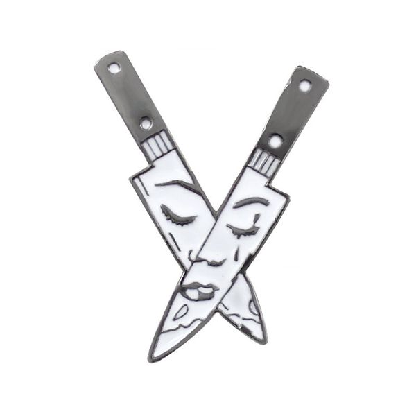 european style double knife girl face enamel brooches pins for women mens clothes backpack jacket badge wholesale jewelry broach broche, Gray
european style double knife girl face enamel brooches pins for women mens clothes backpack jacket badge wholesale jewelry broach broche, Gray