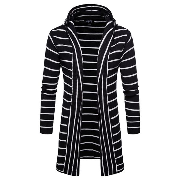 loldeal men's contrast knit winter casual coat mid length hoodie cardigan sweaters striped hooded cardigan sweater, Black
loldeal men's contrast knit winter casual coat mid length hoodie cardigan sweaters striped hooded cardigan sweater, Black
