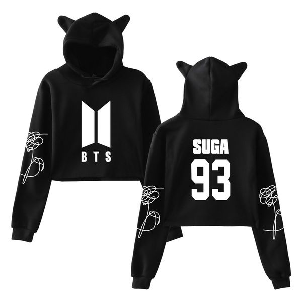 cropped hoodie kpop bangtan boys sweatshirt cat hooded pullover girls clothes crop hoodies and sweatshirts for women, Black
cropped hoodie kpop bangtan boys sweatshirt cat hooded pullover girls clothes crop hoodies and sweatshirts for women, Black