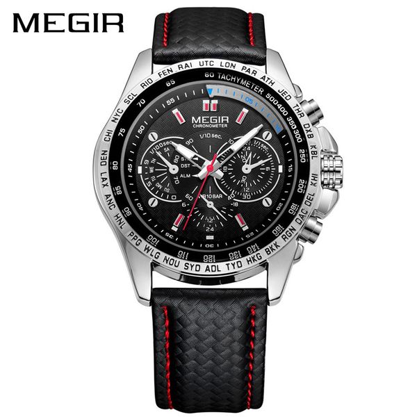 megir sport mens watches quartz men watch fashion casual black pu starp clock men big dial erkek saat 1010, Slivery;brown
megir sport mens watches quartz men watch fashion casual black pu starp clock men big dial erkek saat 1010, Slivery;brown