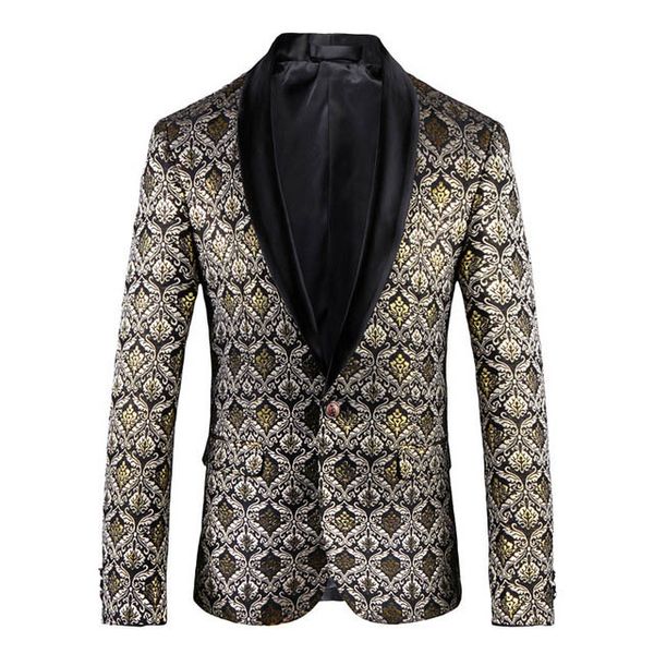 new autumn printed blazer men coats pure cotton slim fit men's nightclub party blazers show suit jackets plus size m-5xl, White;black
new autumn printed blazer men coats pure cotton slim fit men's nightclub party blazers show suit jackets plus size m-5xl, White;black