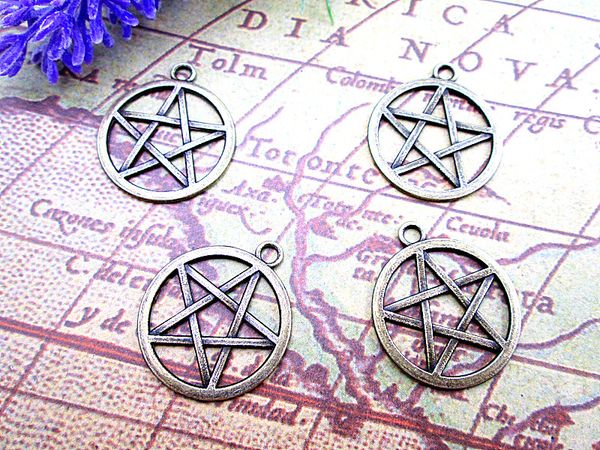60pcs pentagram charms antique tibetan bronse tone ,pentagram pendants 20x25mm, Bronze;silver
60pcs pentagram charms antique tibetan bronse tone ,pentagram pendants 20x25mm, Bronze;silver