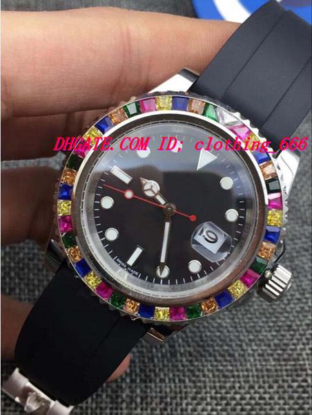 luxury watches new rainbow diamond 116695sats new black dial rubber bracelet automatic fashion men's watch wristwatch, Slivery;brown
luxury watches new rainbow diamond 116695sats new black dial rubber bracelet automatic fashion men's watch wristwatch, Slivery;brown