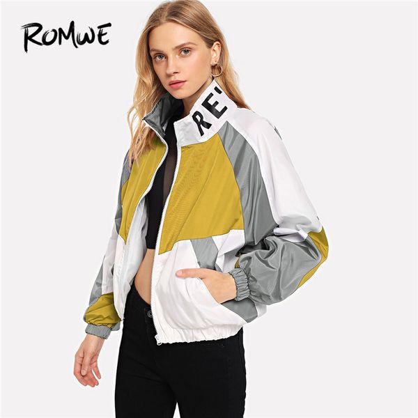 color block letter print jacket womens jackets and coats casual autumn clothing stand collar long sleeve female outerwear, Black;brown
color block letter print jacket womens jackets and coats casual autumn clothing stand collar long sleeve female outerwear, Black;brown