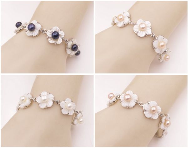 beauty real pearl metal chain bracelet pretty 15mm white shell flower 8" choose color white pink purple black
beauty real pearl metal chain bracelet pretty 15mm white shell flower 8" choose color white pink purple black
