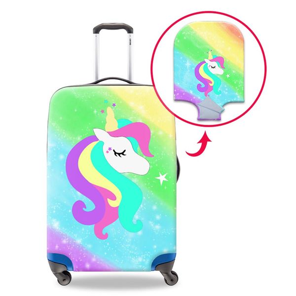 rainbow cartoon unicorn printing luggage cover for 18-30 inch case women's elastic suitcase protective covers ladies dust travel access, Black
rainbow cartoon unicorn printing luggage cover for 18-30 inch case women's elastic suitcase protective covers ladies dust travel access, Black